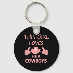 Dieses Mädchen Liebe ihrem Cowboy Niedlich Texas D Schlüsselanhänger
