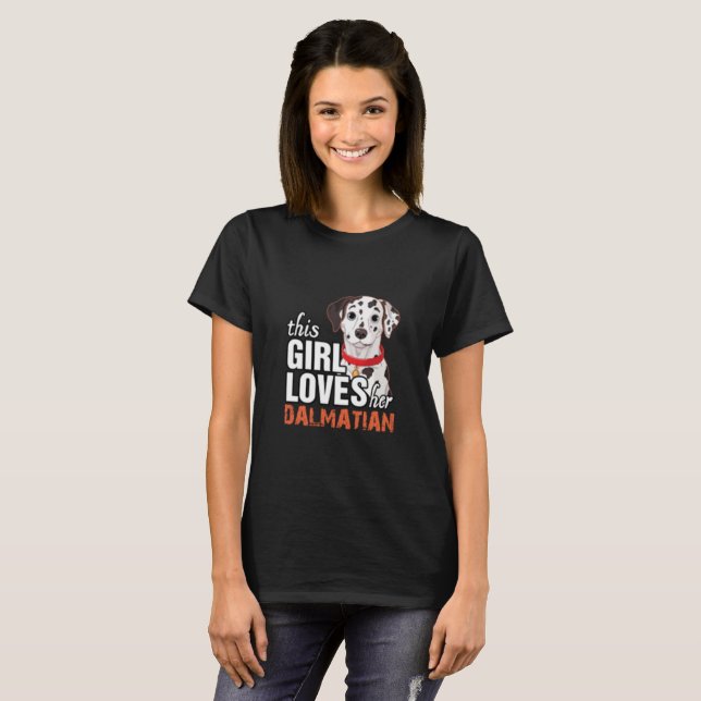 Dieses Mädchen Liebe ihren Dalmatiner T-Shirt (Vorne ganz)