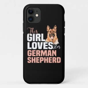 Dieses Mädchen Liebe ihren deutschen Schäferhund Case-Mate iPhone Hülle