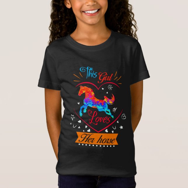Dieses Mädchen Liebe ihren orangefarbenen T - Shir T-Shirt (Vorderseite)