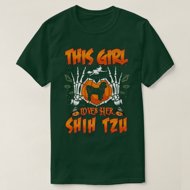 Dieses Mädchen Liebe ihren schicken Tzu Dog Funny  T-Shirt (Design vorne)