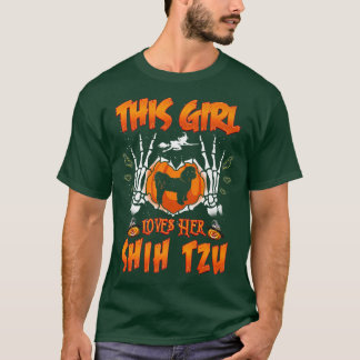 Dieses Mädchen Liebe ihren schicken Tzu Dog Funny  T-Shirt