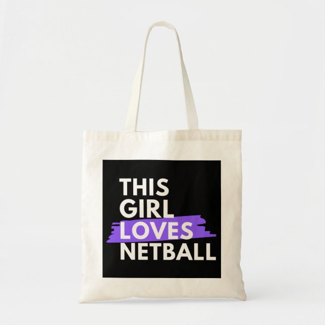 Dieses Mädchen Liebe Netball Tragetasche (Vorne)