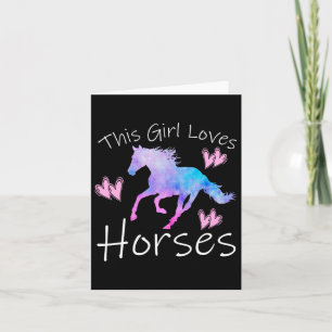 Dieses Mädchen Liebe Pferde Pferd Reiten Karte