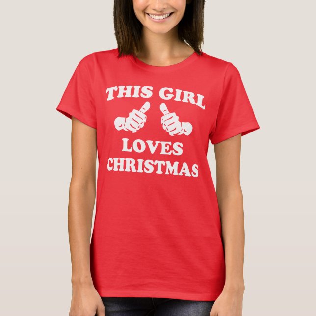 Dieses Mädchen-Liebe-Weihnachten T-Shirt (Vorderseite)