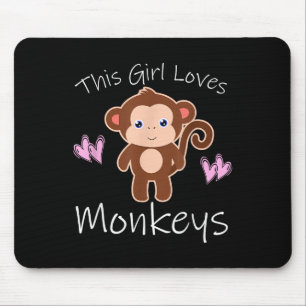 Dieses Mädchen Lieben Affen Funny Zitat Niedlicher Mousepad