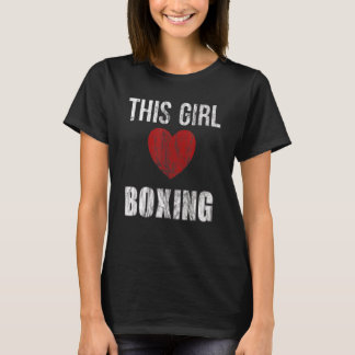 Dieses Mädchen Lieben Boxen mit einem großen roten T-Shirt