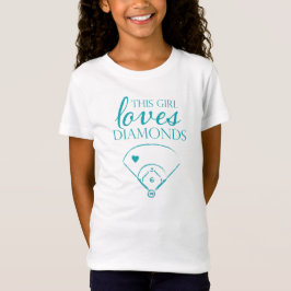 Dieses Mädchen Lieben Diamonds Baseball/Softball S T-Shirt