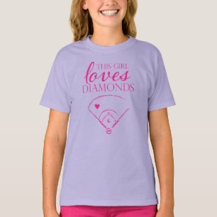 Dieses Mädchen Lieben Diamonds Baseball/Softball S T-Shirt