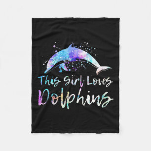 Dieses Mädchen Lieben Dolphinen Dolphin Lover Zita Fleecedecke