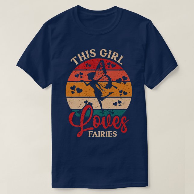 Dieses Mädchen Lieben Fairies magisch imaginär sei T-Shirt (Design vorne)