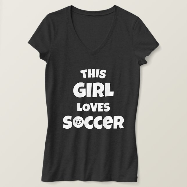 Dieses Mädchen Lieben Fußball T-Shirt (Design vorne)