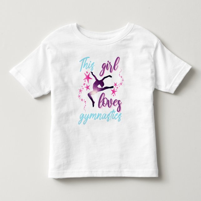 Dieses Mädchen Lieben Gymnastik Stars Leap Kleinkind T-shirt (Vorderseite)