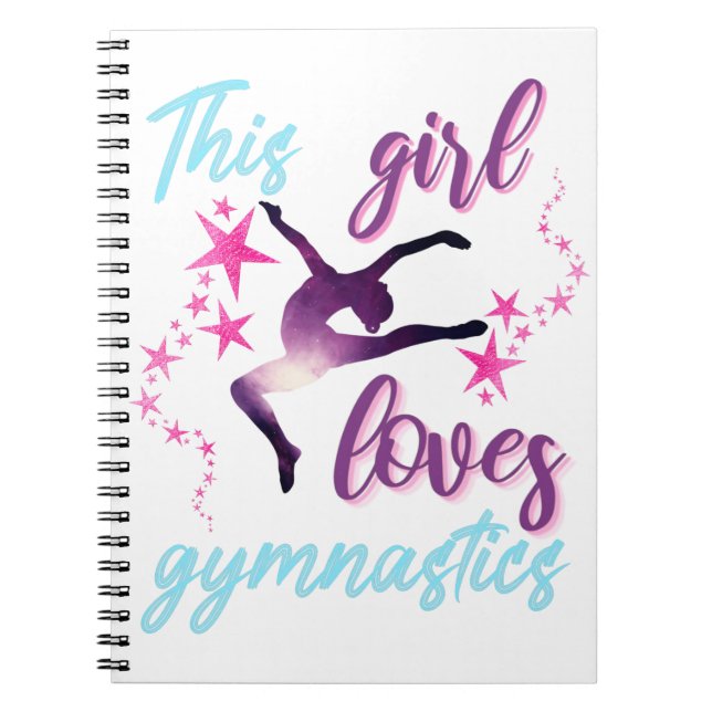 Dieses Mädchen Lieben Gymnastik Stars Leap Notizblock (Vorderseite)