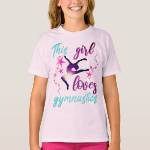 Dieses Mädchen Lieben Gymnastik Stars Leap T-Shirt