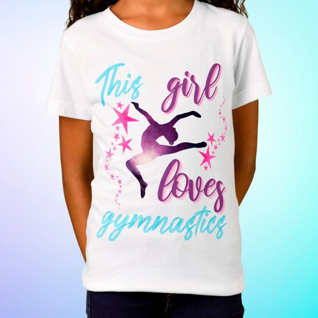 Dieses Mädchen Lieben Gymnastik Stars Leap T-Shirt (Von Creator hochgeladen)
