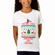 Dieses Mädchen Lieben Gymnastik und Weihnachten T 