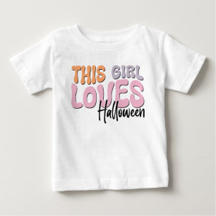 Dieses Mädchen Lieben Halloween Baby T-shirt