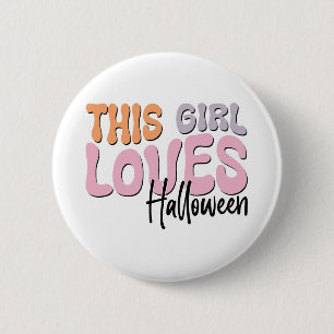 Dieses Mädchen Lieben Halloween Button