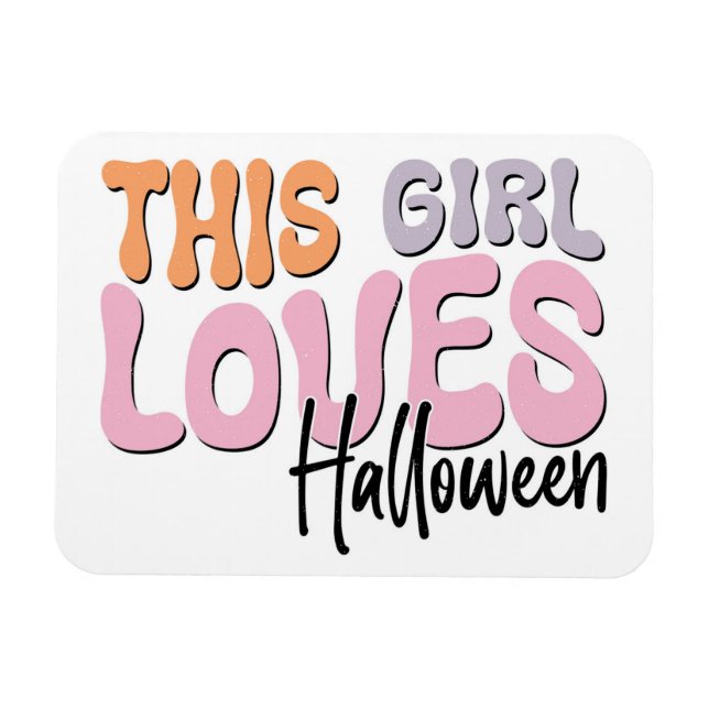 Dieses Mädchen Lieben Halloween Magnet (Horizontal)