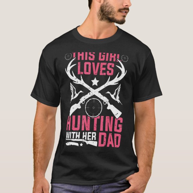 Dieses Mädchen Lieben jagen Mädchen mit ihrem Vate T-Shirt (Vorderseite)