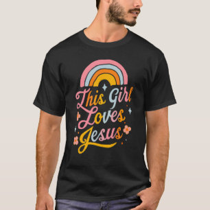 Dieses Mädchen Lieben Jesus Christlichen Glaube Re T-Shirt