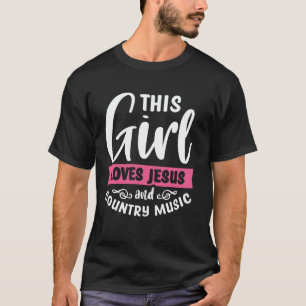 Dieses Mädchen Lieben Jesus und Country Music T-Shirt