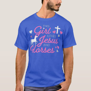 Dieses Mädchen Lieben Jesus und Pferde T-Shirt