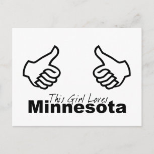Dieses Mädchen Lieben Minnesota Postkarte