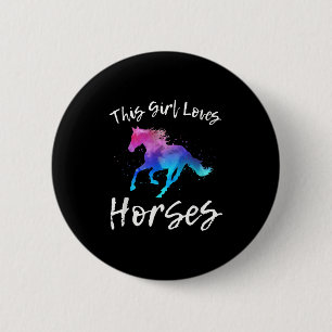 Dieses Mädchen Lieben Pferde Funny Reittier Quot Button