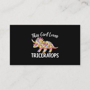 Dieses Mädchen Lieben Triceratops Dinosaurier Vorg Visitenkarte