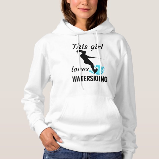 Dieses Mädchen Lieben Wasserski| Wasserski Hoodie (Vorderseite)