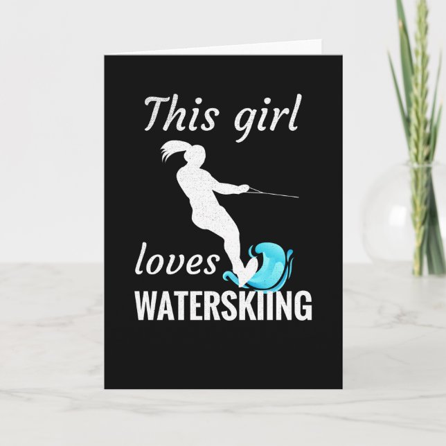 Dieses Mädchen Lieben Wasserski| Wasserski Karte (Vorderseite)