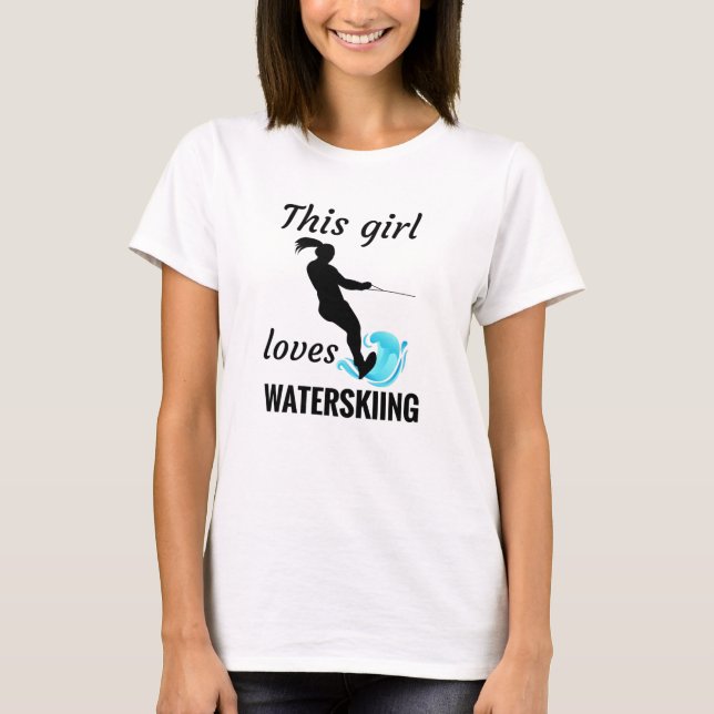 Dieses Mädchen Lieben Wasserski| Wasserski T-Shirt (Vorderseite)