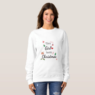 Dieses Mädchen Lieben Weihnachts-Jumper Sweatshirt