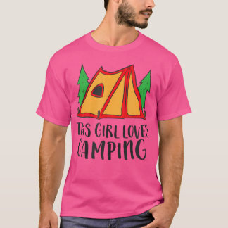 Dieses Mädchen liebt Camping Lustiges Zelt Camping T-Shirt