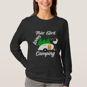 Dieses Mädchen liebt Camping Teardrop Anhänger Rv T-Shirt