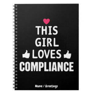 Dieses Mädchen liebt Compliance Süße Geschenke für Notizblock