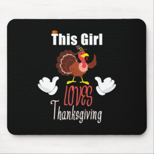 Dieses Mädchen liebt das Erntedankfest Lustiges sü Mousepad