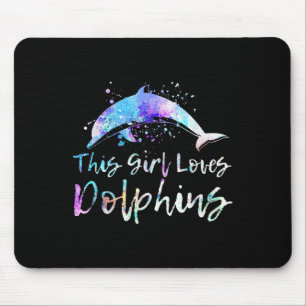 Dieses Mädchen liebt Delfine Delfin Liebhaber Zita Mousepad