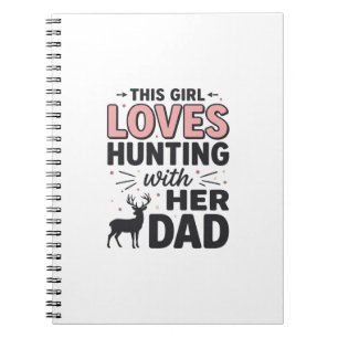 Dieses Mädchen liebt die Jagd mit ihrem Vater Vint Notizblock