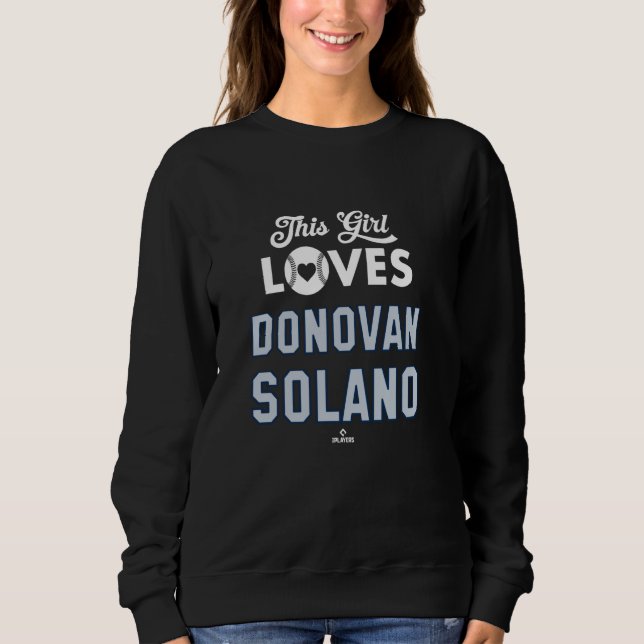 Dieses Mädchen liebt Donovan Solano Seattle Baseba Sweatshirt (Vorderseite)