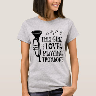 Dieses Mädchen liebt es, Trombone zu spielen - Gif T-Shirt