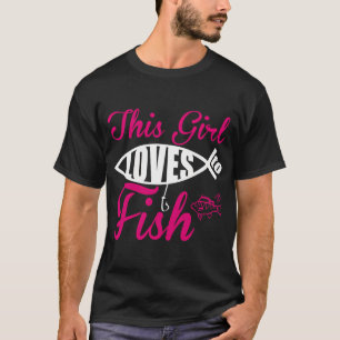 dieses Mädchen liebt es zu angeln T-Shirt
