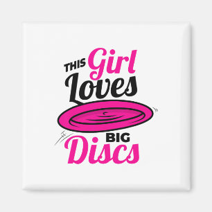 Dieses Mädchen liebt große Scheiben Frisbee-Shirt  Magnet