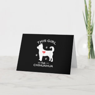 Dieses Mädchen liebt ihre Chihuahua Funny Puppy Hu Dankeskarte