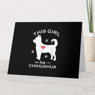 Dieses Mädchen liebt ihre Chihuahua Funny Puppy Hu Karte
