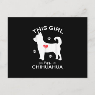 Dieses Mädchen liebt ihre Chihuahua Funny Puppy Hu Postkarte