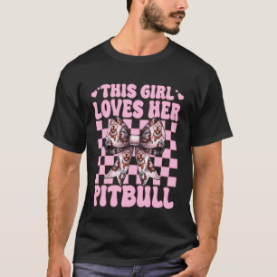 Dieses Mädchen liebt ihren Pitbull-Hund Rosa Coque T-Shirt
