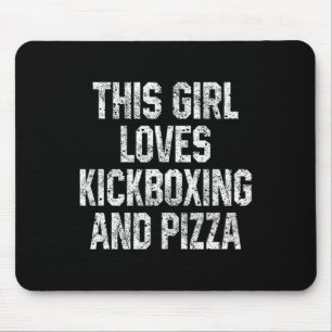 Dieses Mädchen liebt Kickboxen und Pizza Frauen Lu Mousepad